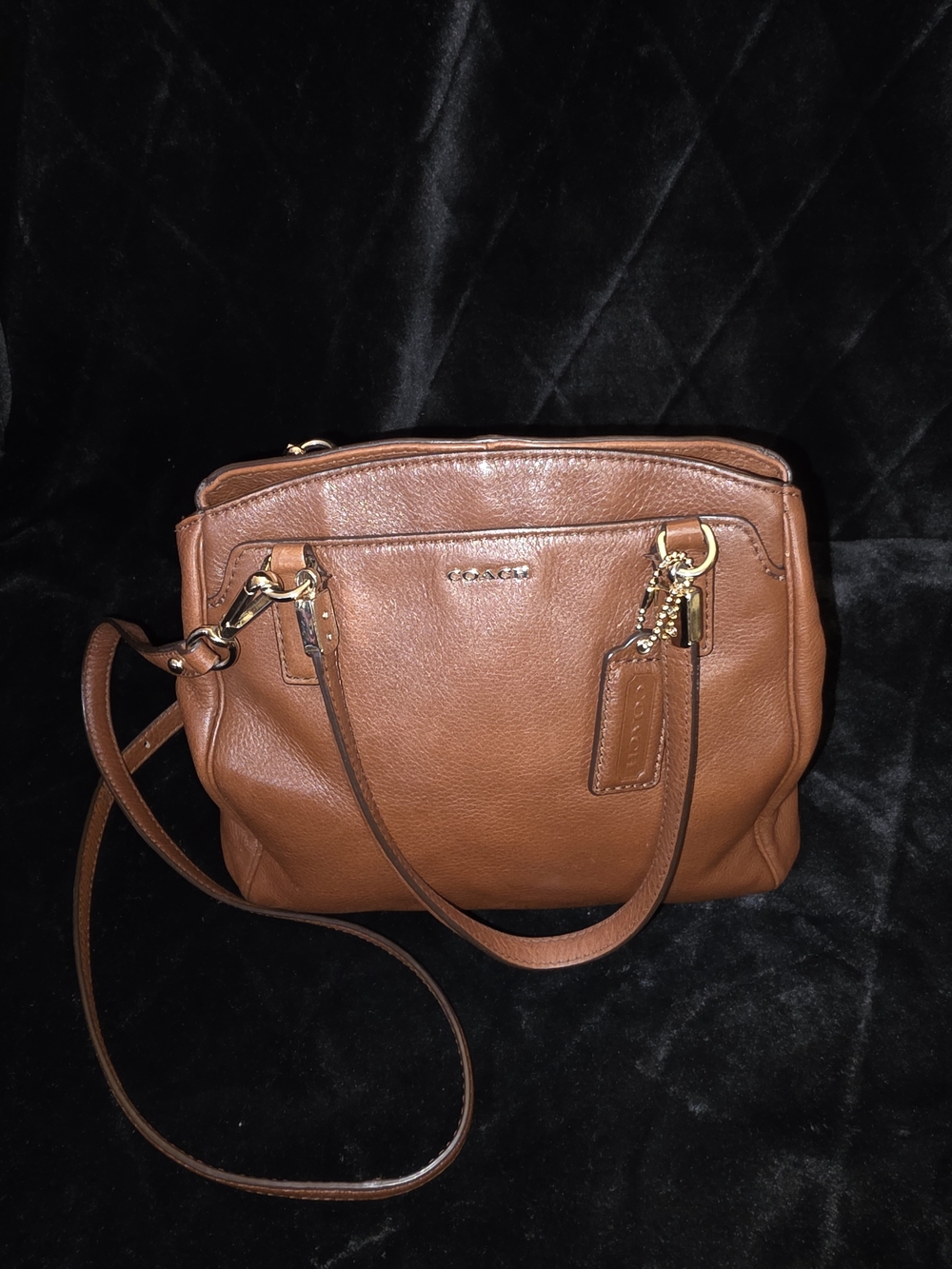 Coach Brown Leather Crossbody Satchel